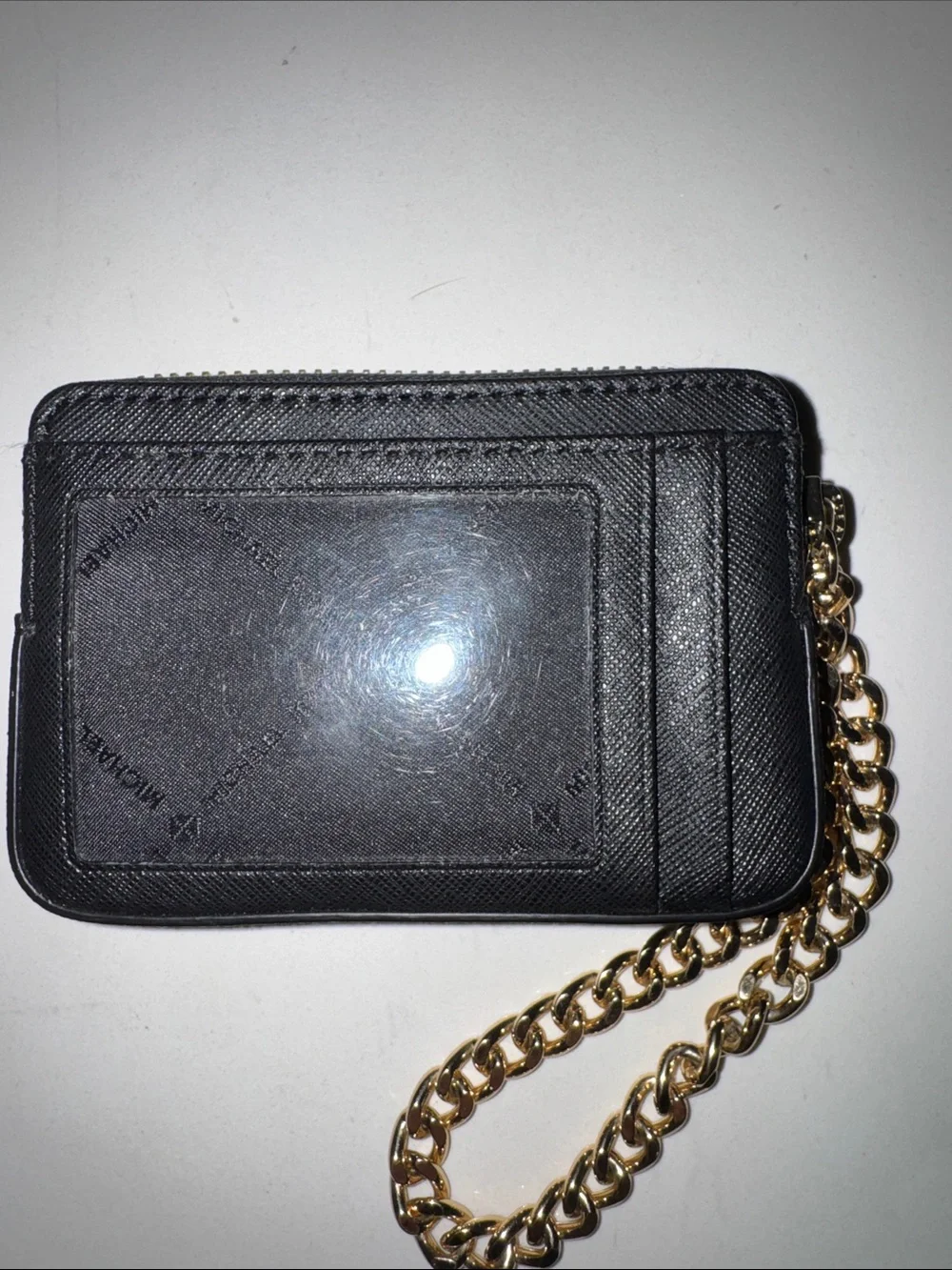 Michael Kors Black Crossbody Wallet with Gold Chain